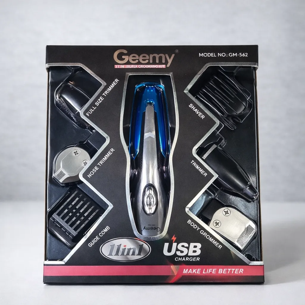 Geemy GM-562 11-in-1 USB Rechargeable Super Grooming Kit KDM0133