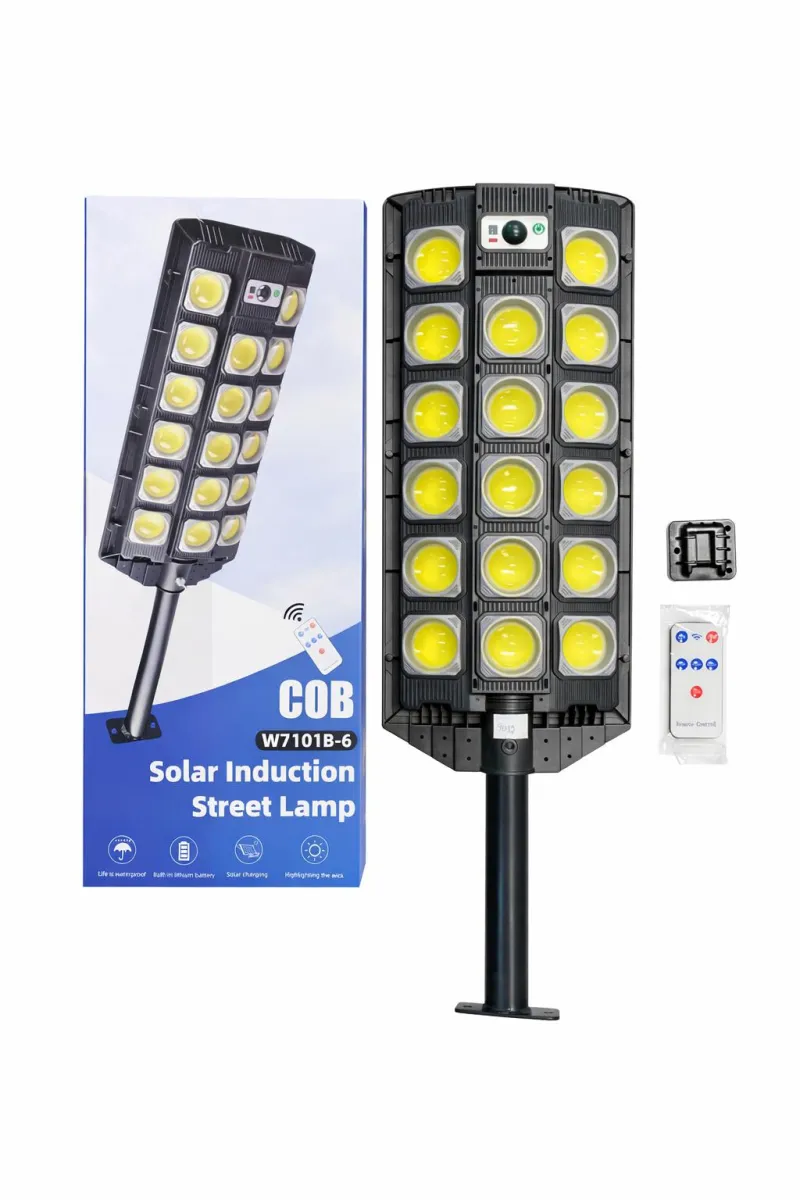 COB Solar Induction Street Lamp with 17 LED Bulbs and Remote Control KDM0777