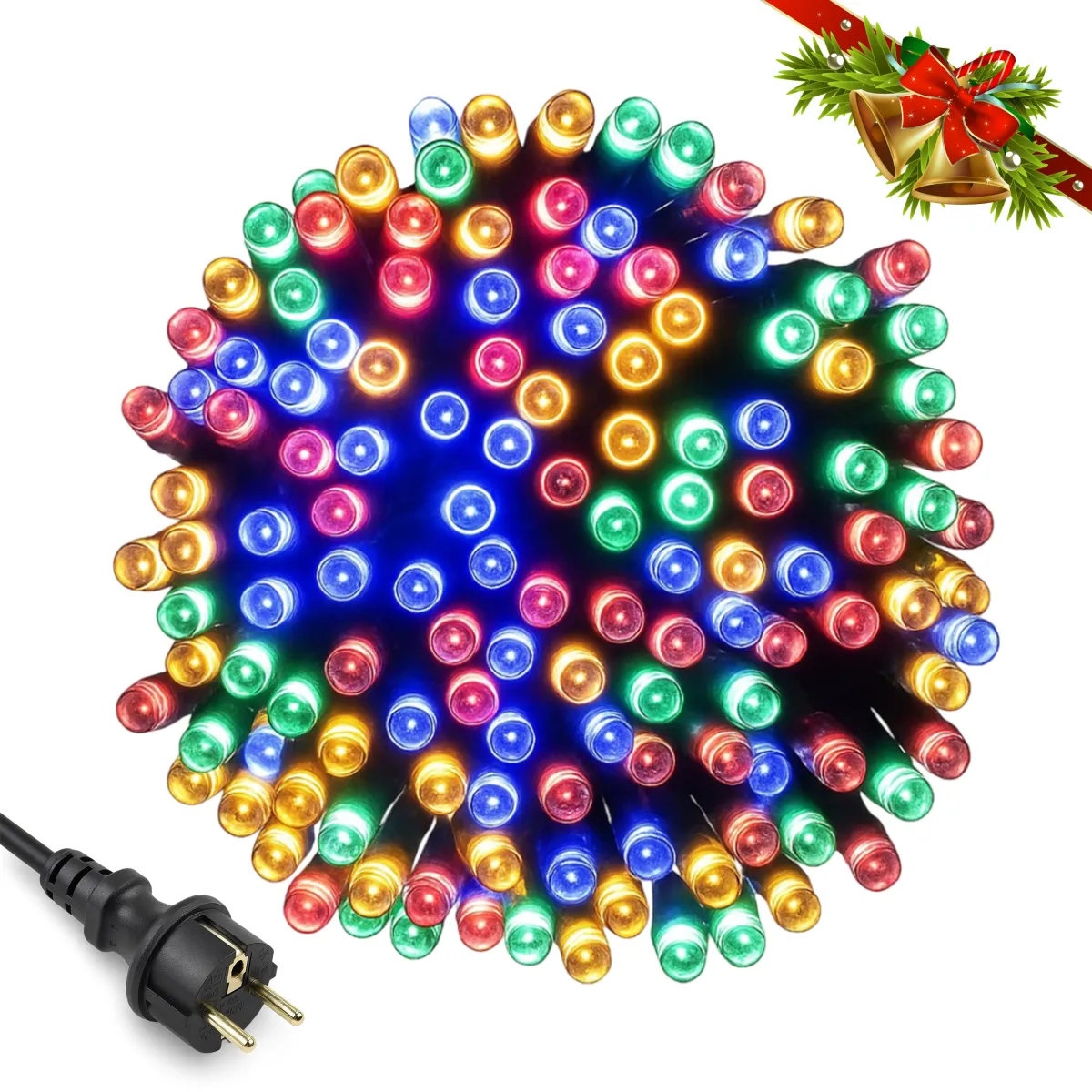 Vánoční osvětlení 1000 LED 70 m RGB barevné blikající L090940