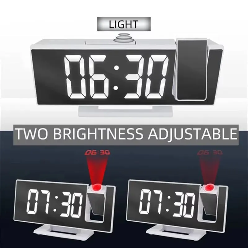 Sveglia digitale LED con proiezione e display a specchio KDM0062