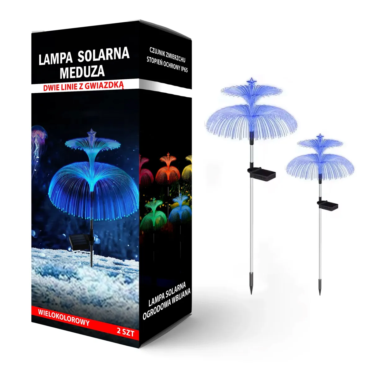 Solar LED Jellyfish with Star RGB Garden Ground-Mount Decorative Waterproof 2 pcs. SL1119