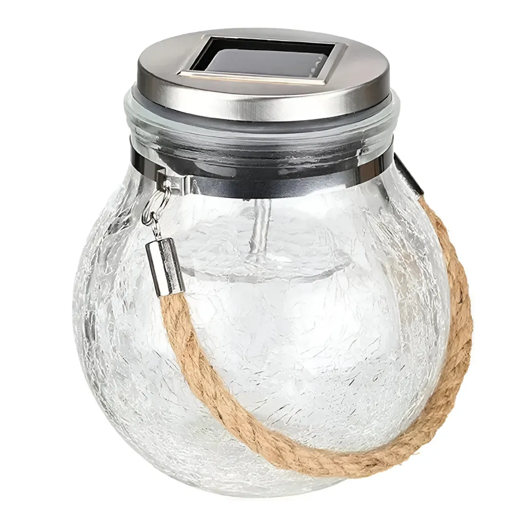 Solar Hanging Lamp Cracked Glass Ball Warm White 1 pcs - SL1181