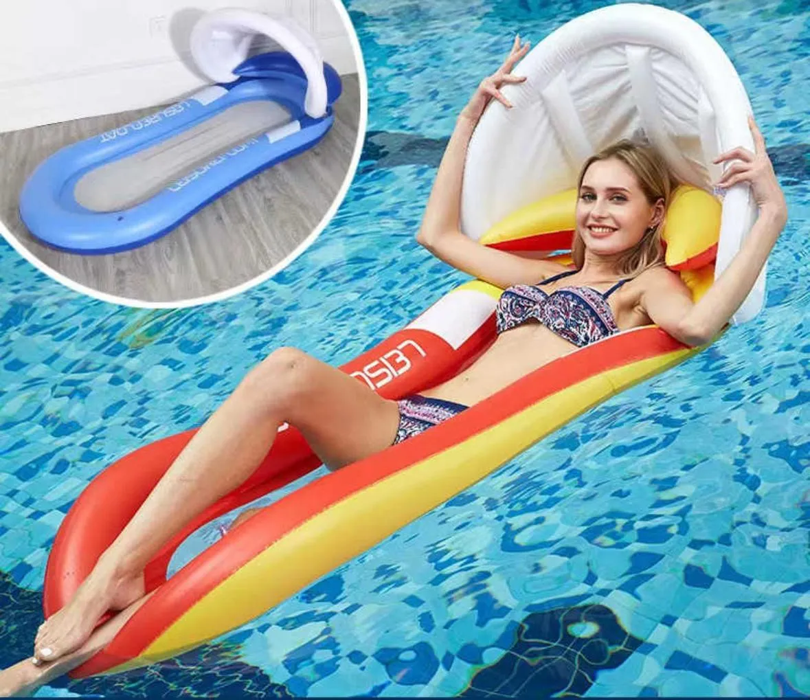 Oppblasbar nettingsol lounger basseng (155 x 75 cm)