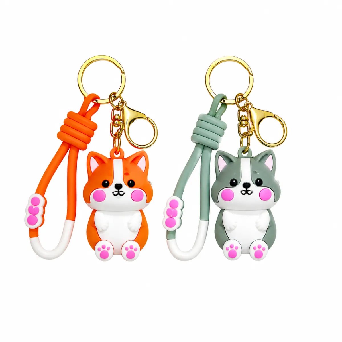 Cat Character Keychain with Loop Strap 6 cm 789871
