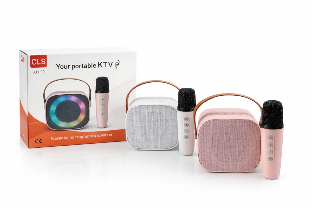 Караоке система Bluetooth с 2 микрофонами RGB KDM1023