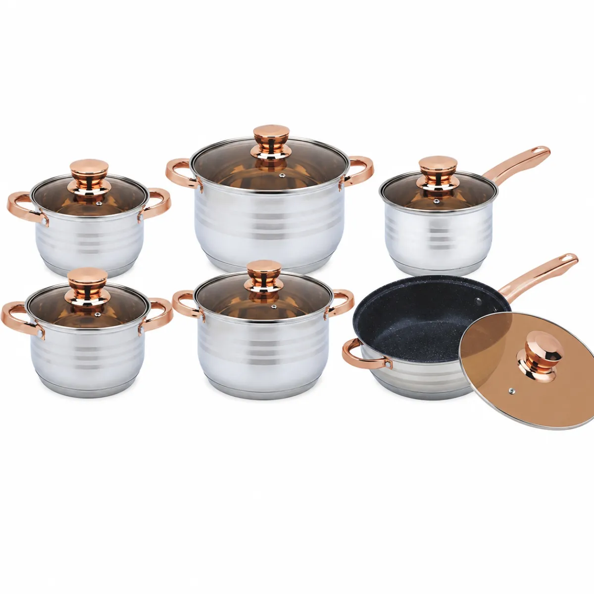 12-Piece Stainless Steel Cookware Set RB-9992