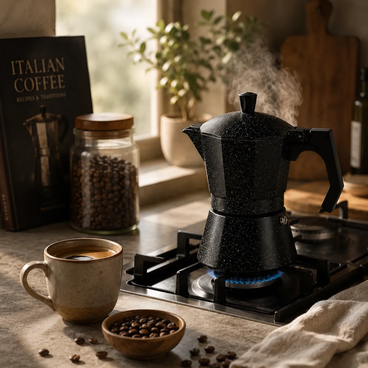 Espresso Coffee Maker 6 Cup Induction Moka Pot