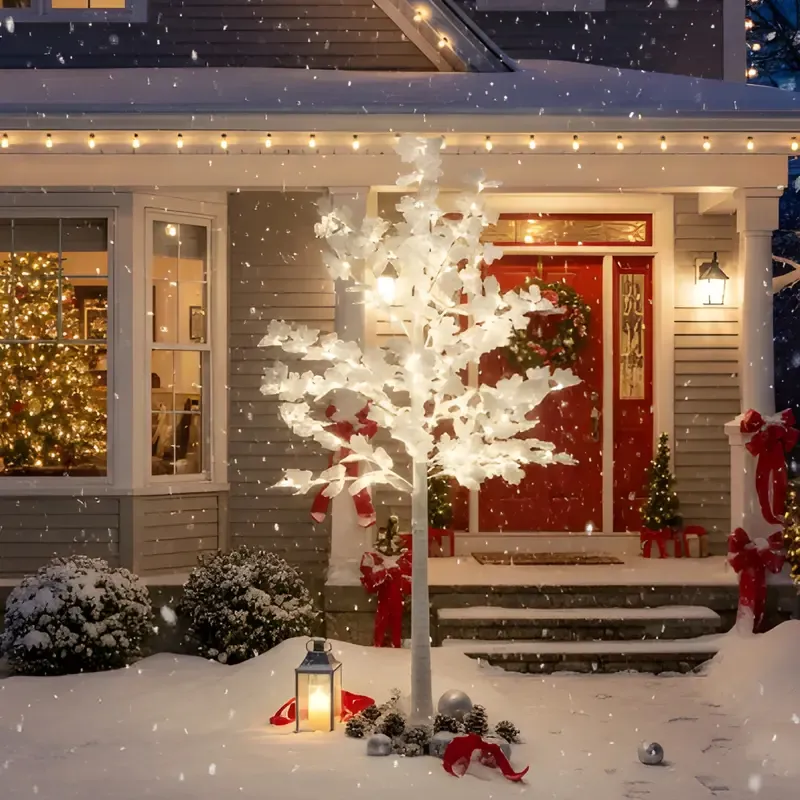 LED Light-Up Tree 160 cm White 120 LEDs - L090847