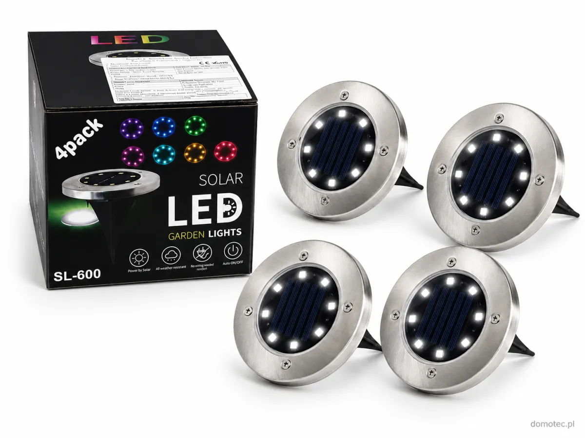 Solar LED Garden Lights - 4 Pack White Light KDM0804