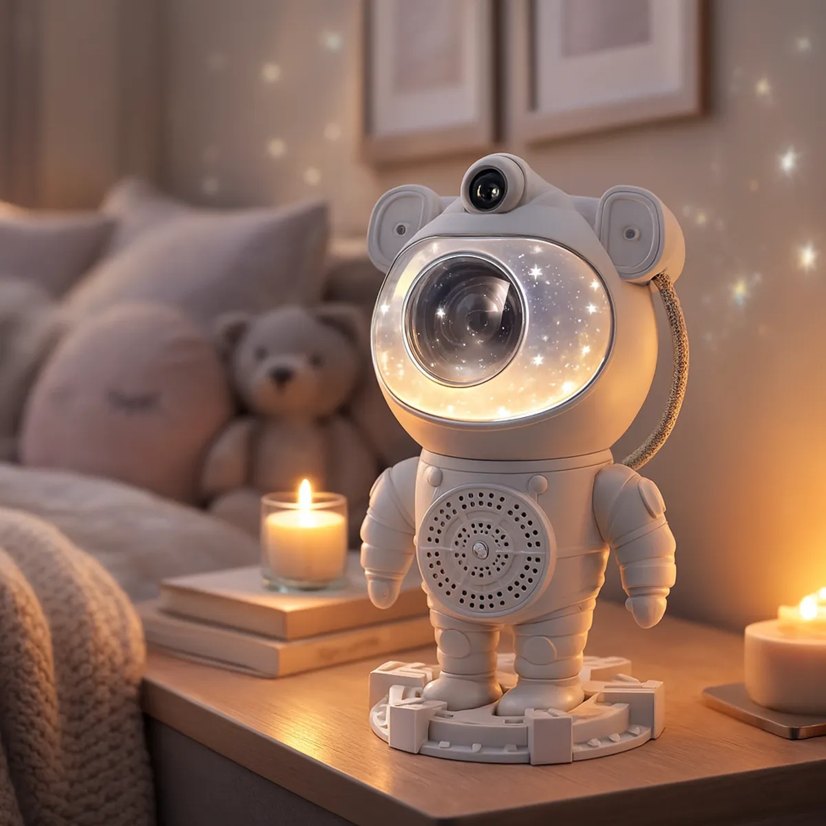 Projecteur laser LED astronaute réglable Bluetooth et minuterie-E010868