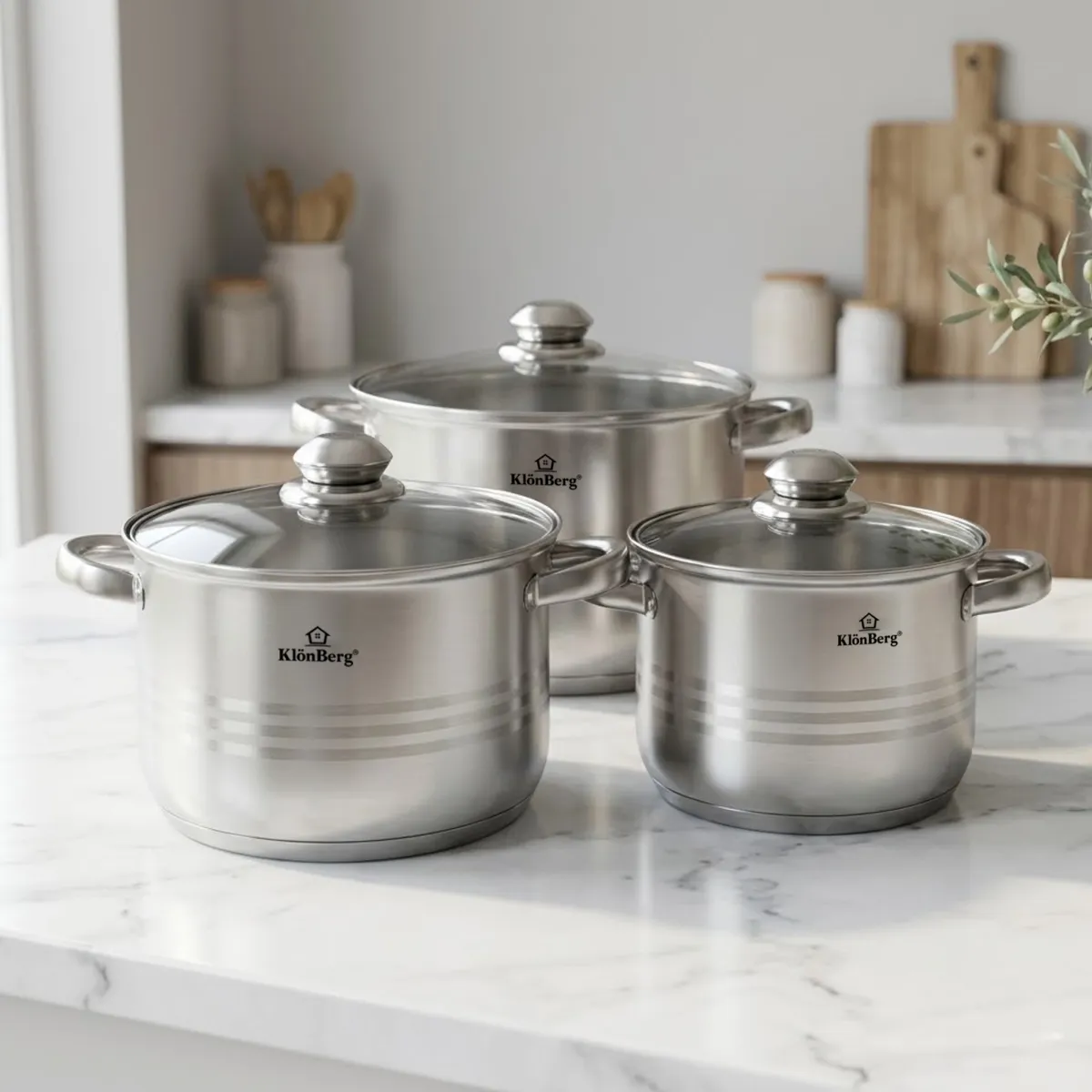Set vase oțel inoxidabil 6 piese bază 9 straturi