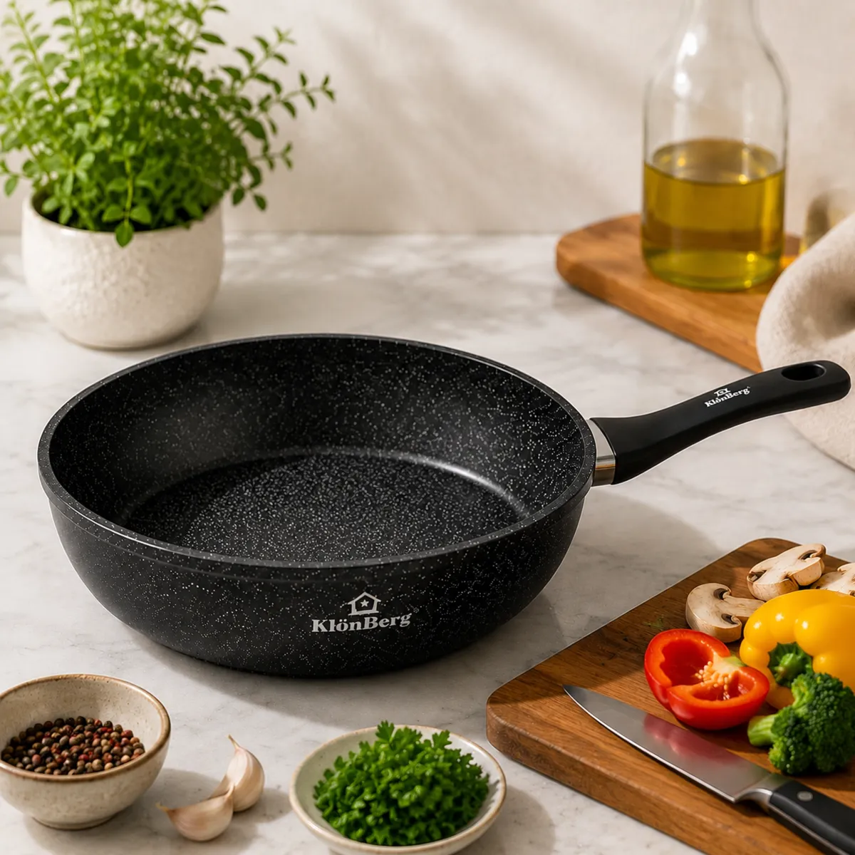 Marble Non Stick Fry Pan 30cm Induction