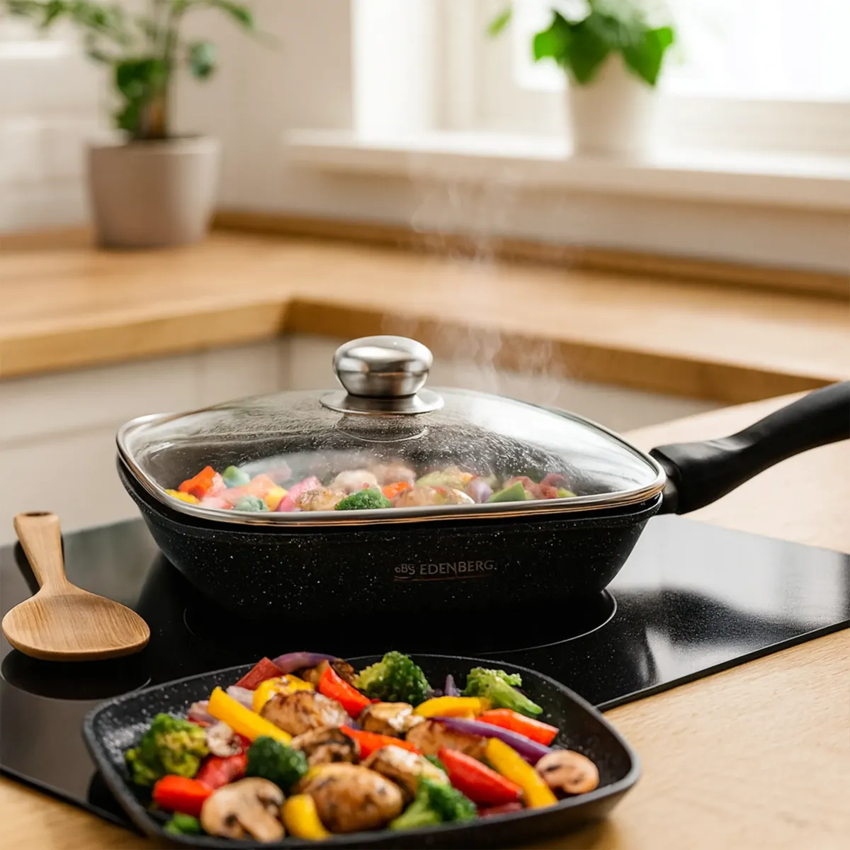 Edenberg Ceramic-marble Coat Non-stick Grill Pan 26cm EB-8137