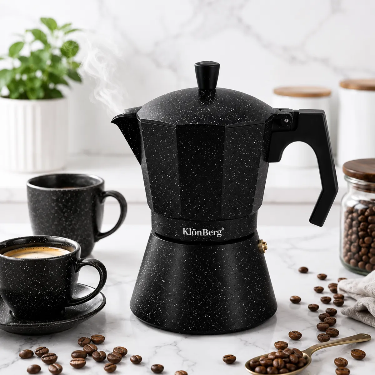 Espresso Coffee Maker 9 Cup Induction Moka Pot