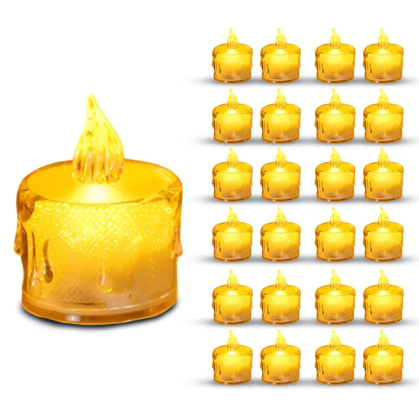 LED Smokeless Decoration Candles 24 Pcs - 5.5cm - LC1111