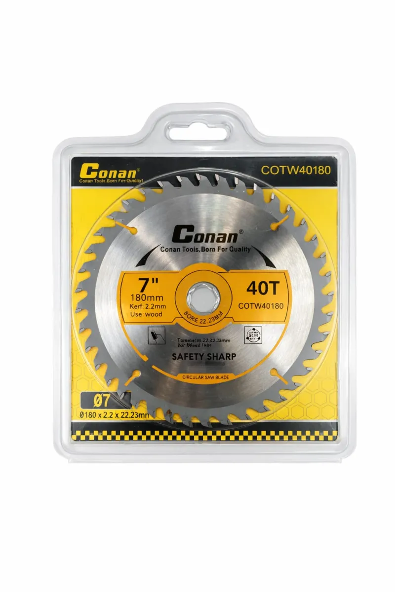 Workshop Tool COTW40180 - TCT Saw Blade 180MM*40T for Wood Cutting KDM0478