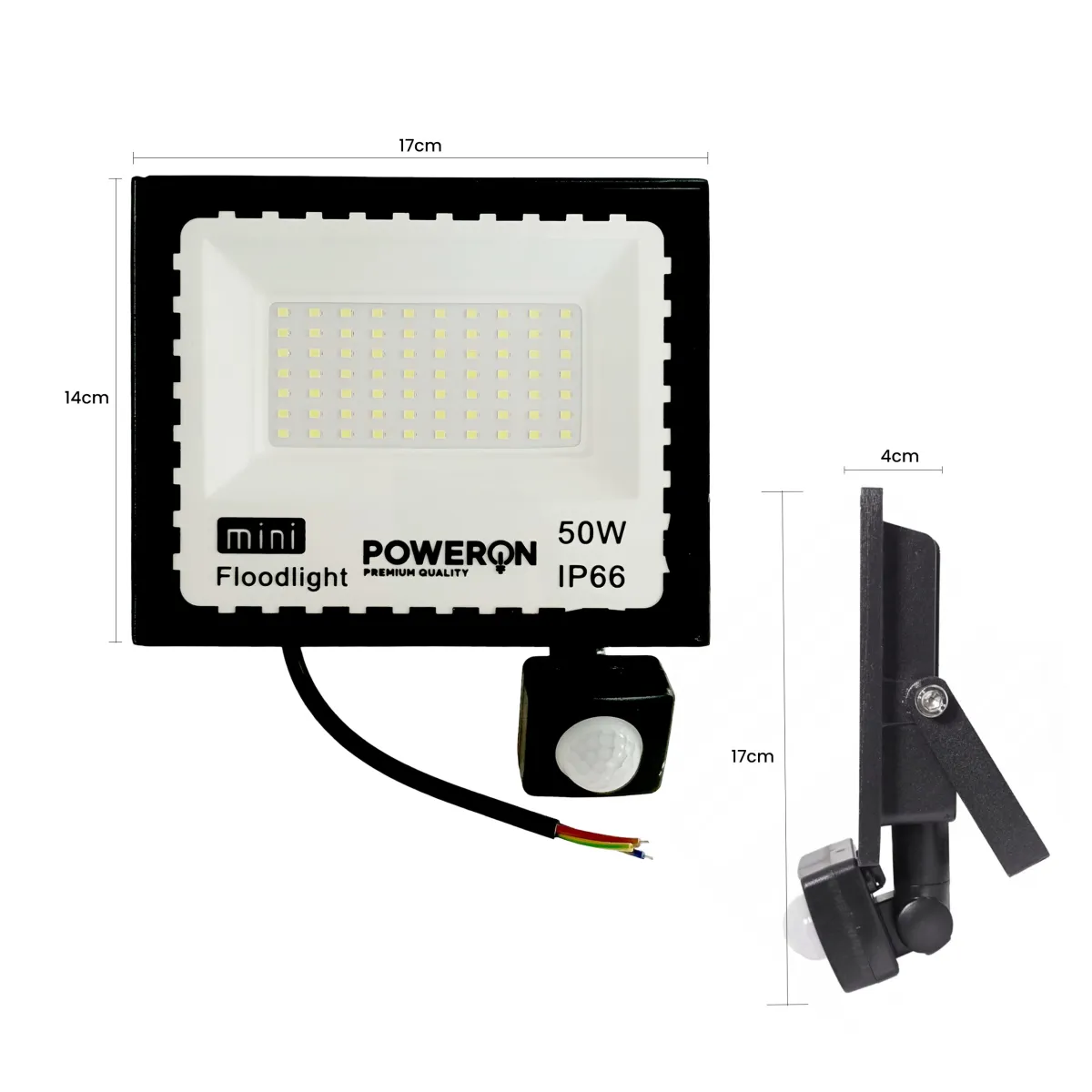 HALOGEN REFLECTOR LED MINI FLOODLIGHT 50W WITH TWILIGHT MOTION SENSOR - FDL1113
