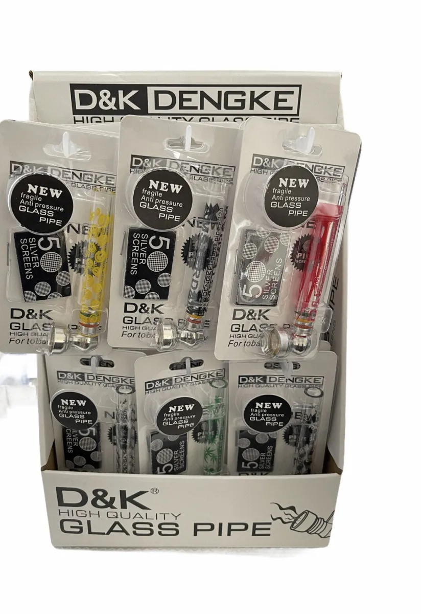 D&K Dengke High Quality Anti-Pressure Glass Pipe with Silver Screens