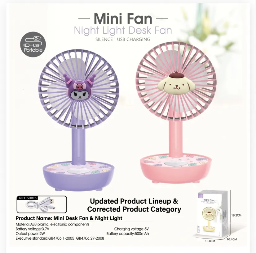 Ventilateur bureau veilleuse SF653343