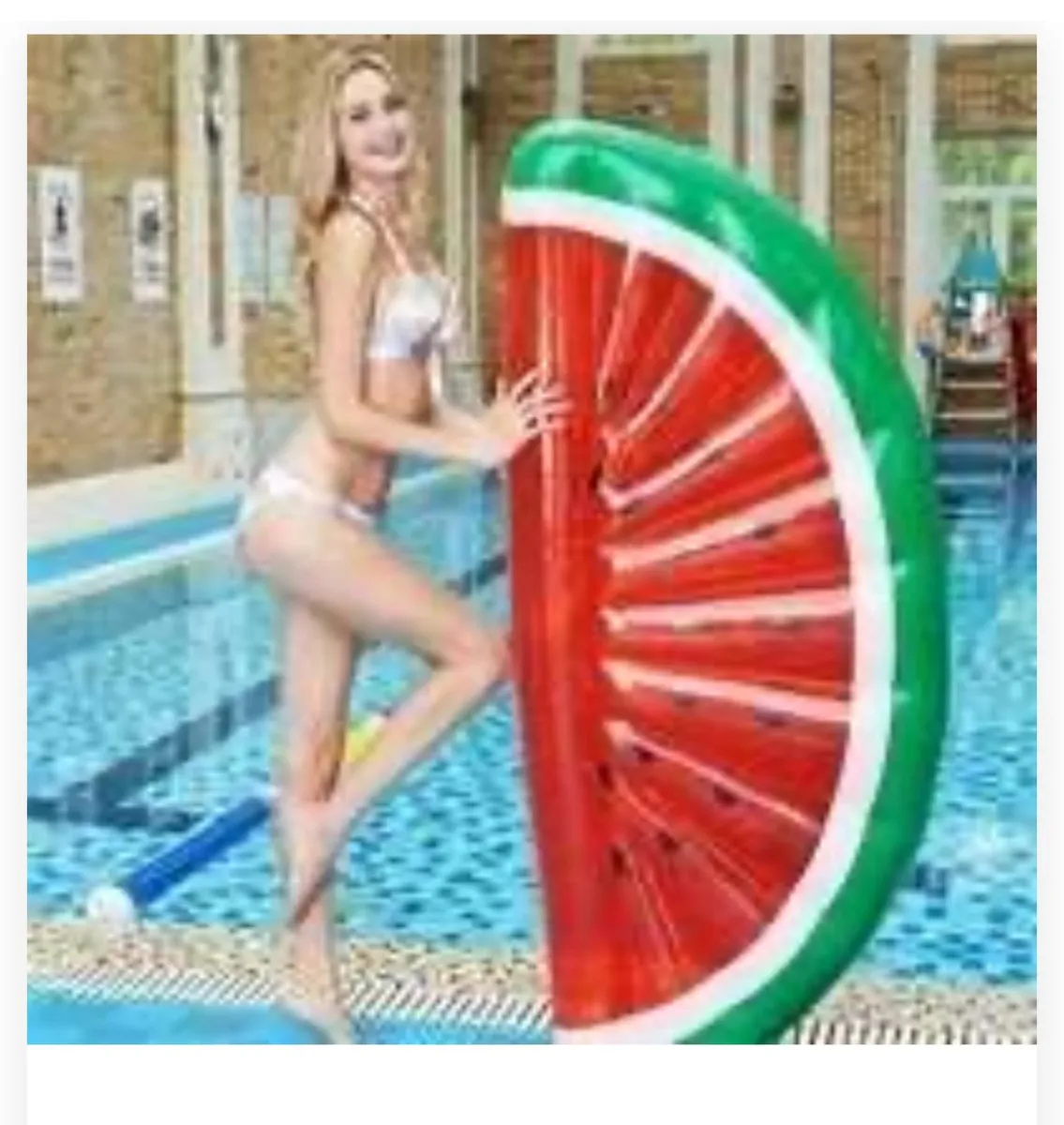 Giant Semi-Circular Watermelon Slice Inflatable Pool Float Mat (185 x 79 cm)