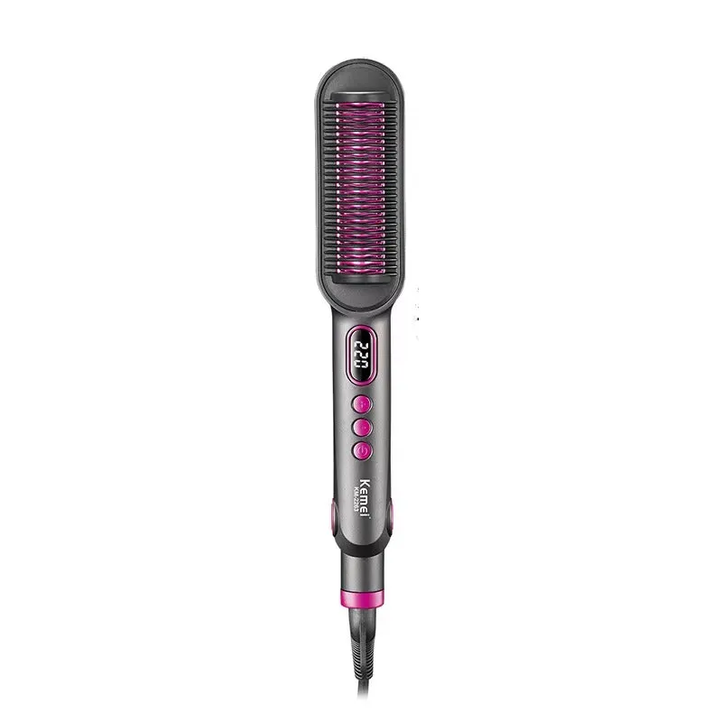 KEMEI KM-2263 Professional 2-in-1 Hair Straightener & Curler Comb KDM0216