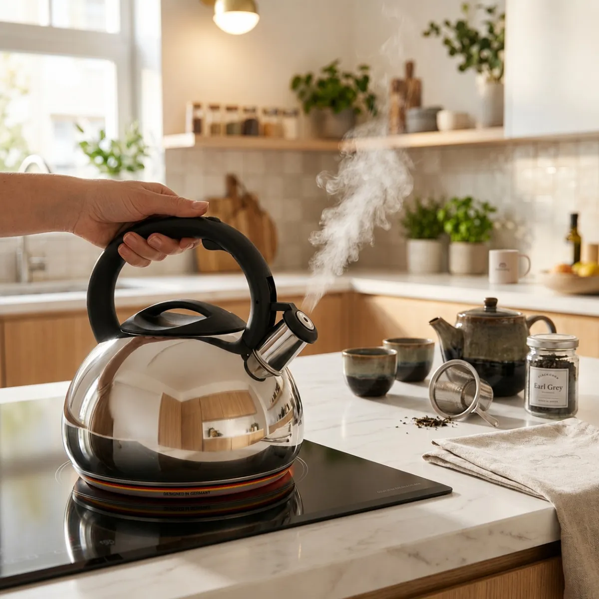 Stainless Steel Whistling Kettle 2.5L Satin Finish