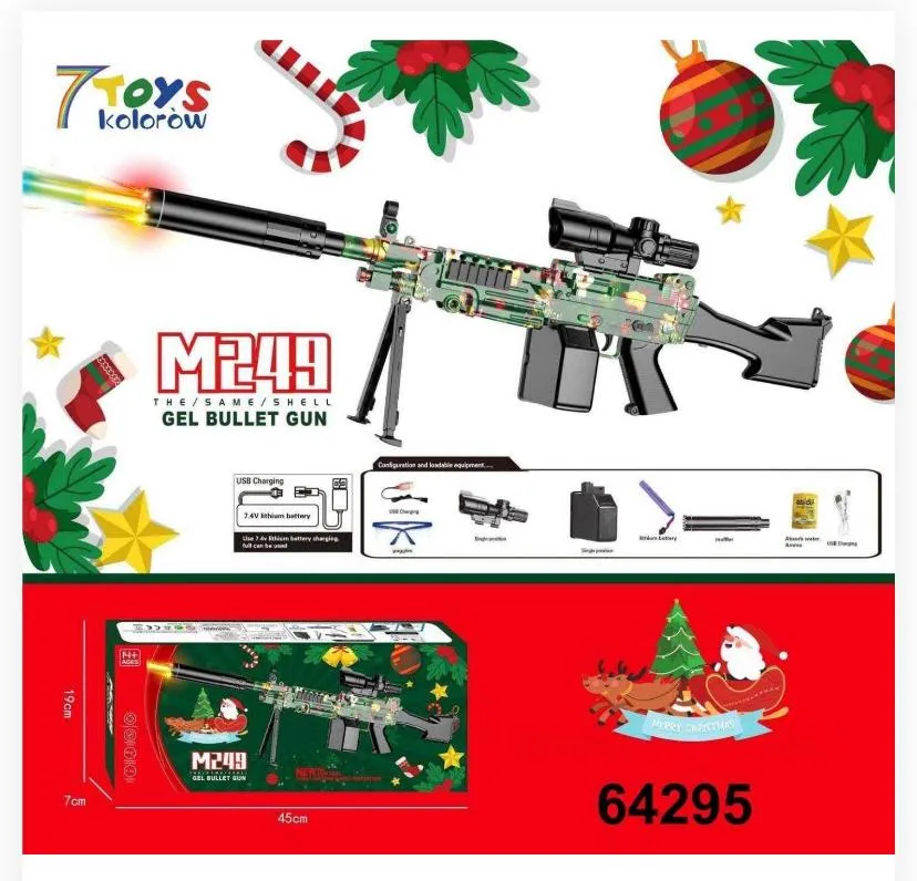 M249 Electric Gel Bullet Gun – Christmas Special Edition