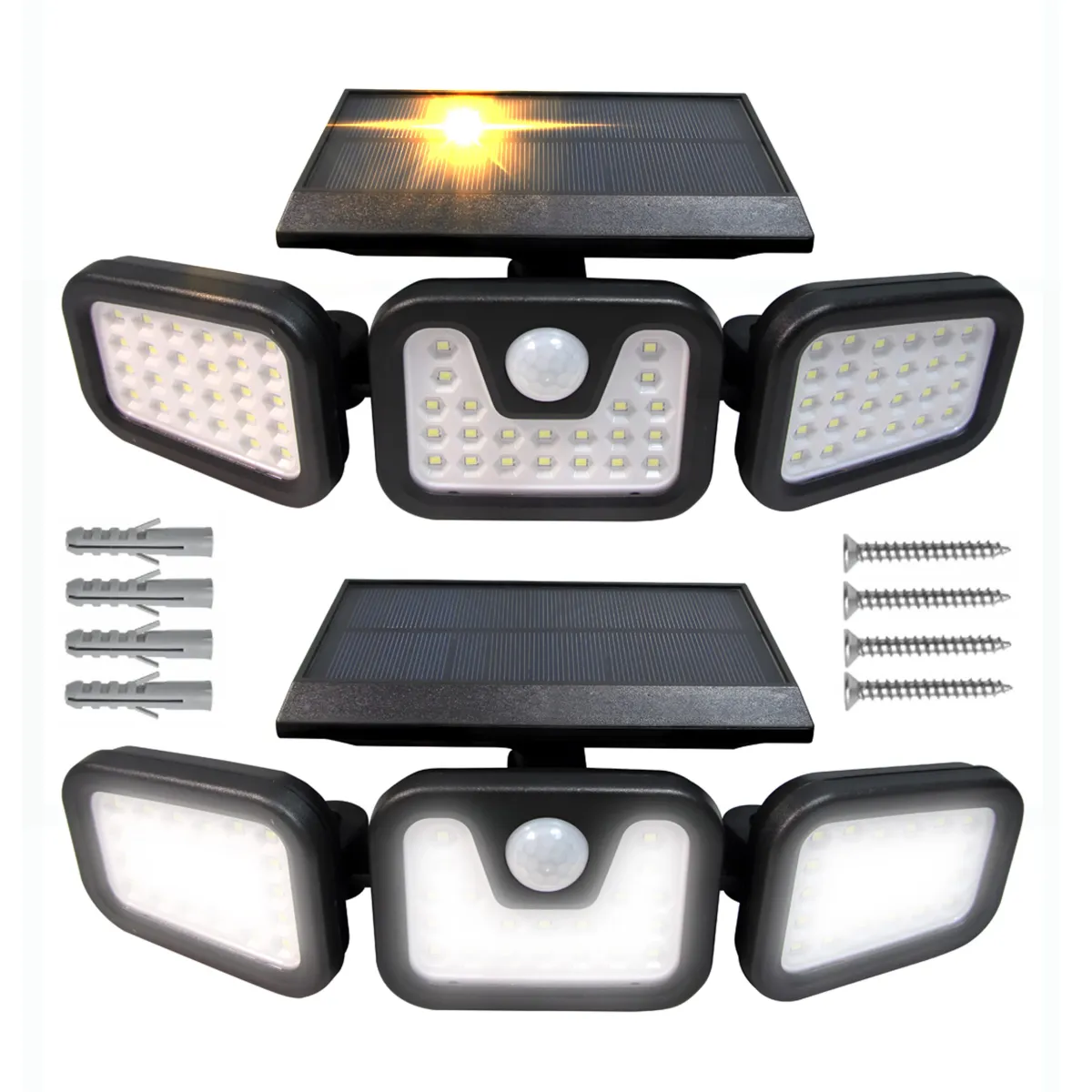 Solar wandlamp met sensor - 74 SMD LED - FL-1725A