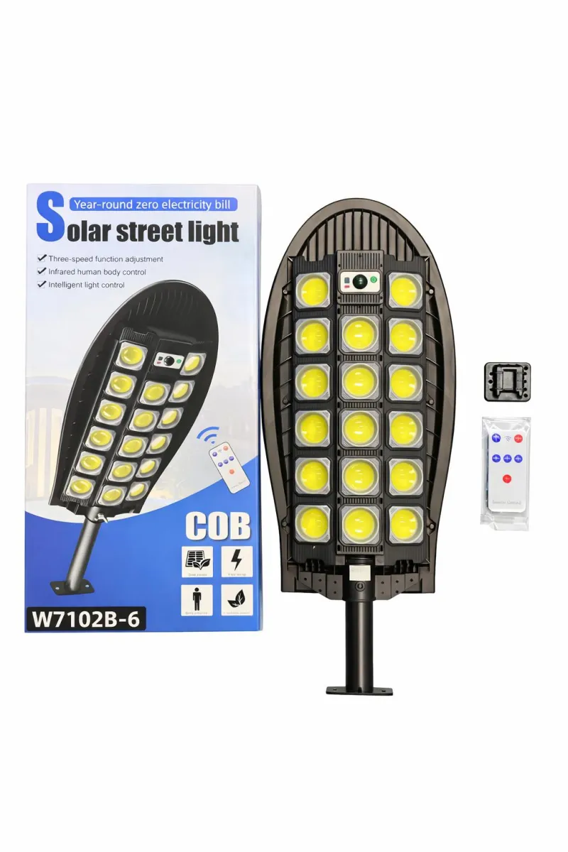 Solar COB Street Light with Remote Control - 17 LED Modules KDM0776