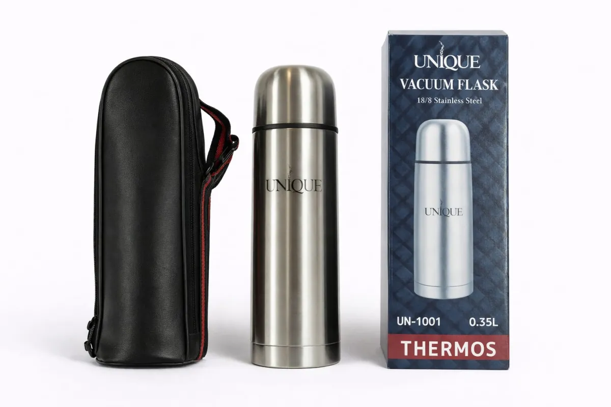 Unique Stainless Steel Vacuum Flask 350ml with Carry Case