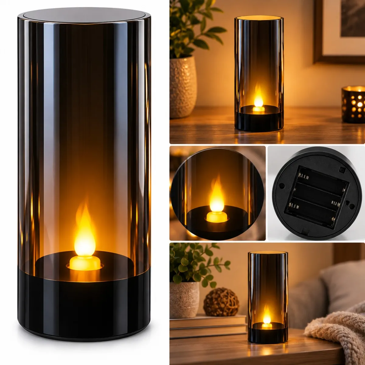 LED Flickering Battery Operated Candle 7.5cm - CD-2357