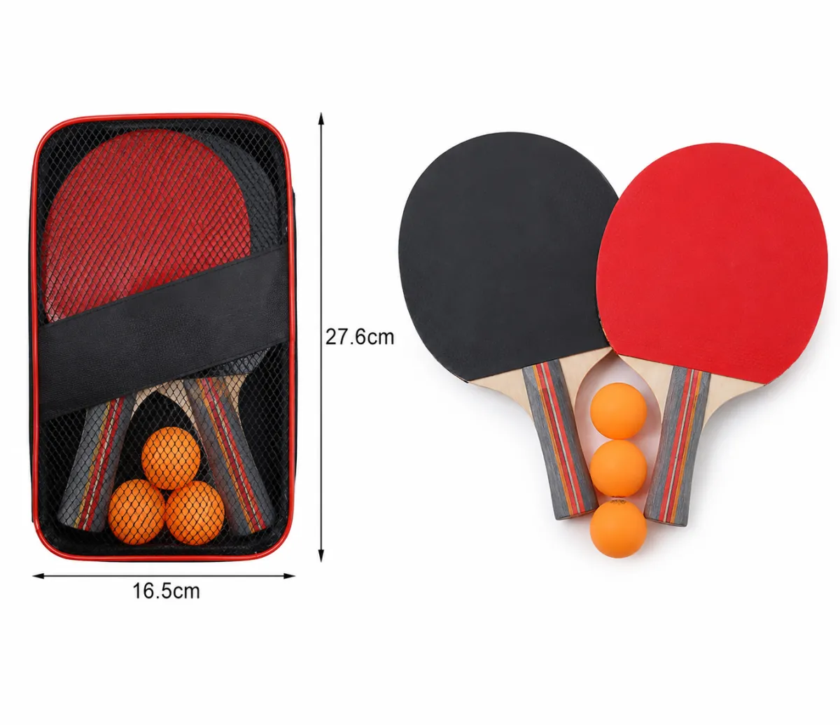 Table Tennis Paddle Set with Carry Case