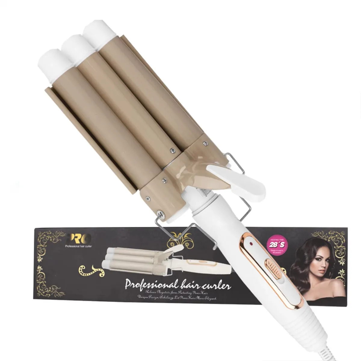 Professional Triple Barrel Hair Waver Curler KDM0583