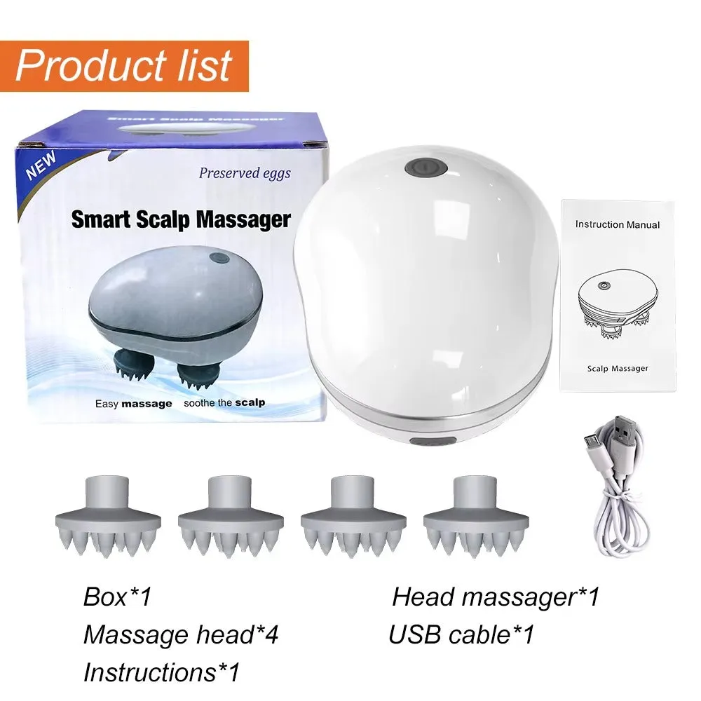 Smart Scalp Massager with Multiple Interchangeable Heads KDM0175