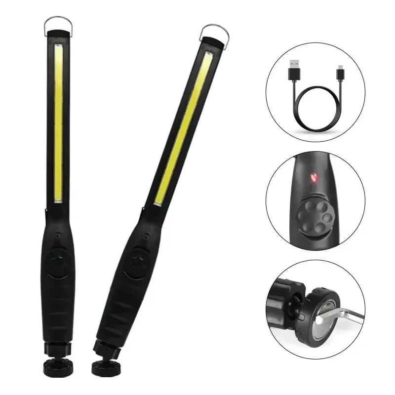 USB Rechargeable Dimmable COB LED Work Light with Magnetic Base KDM0270
