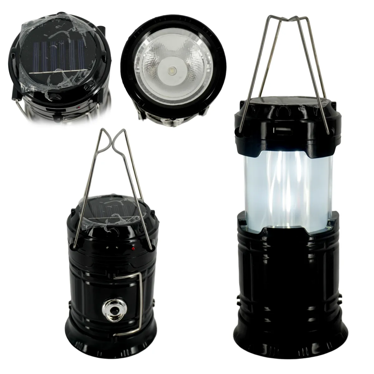 Ortex  Solar LED Camping Lamp Black | OX-7051BK