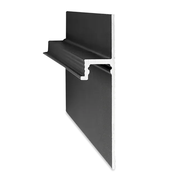 Aluminium LED profiel 2,5m plinthe mat zwart 55mm