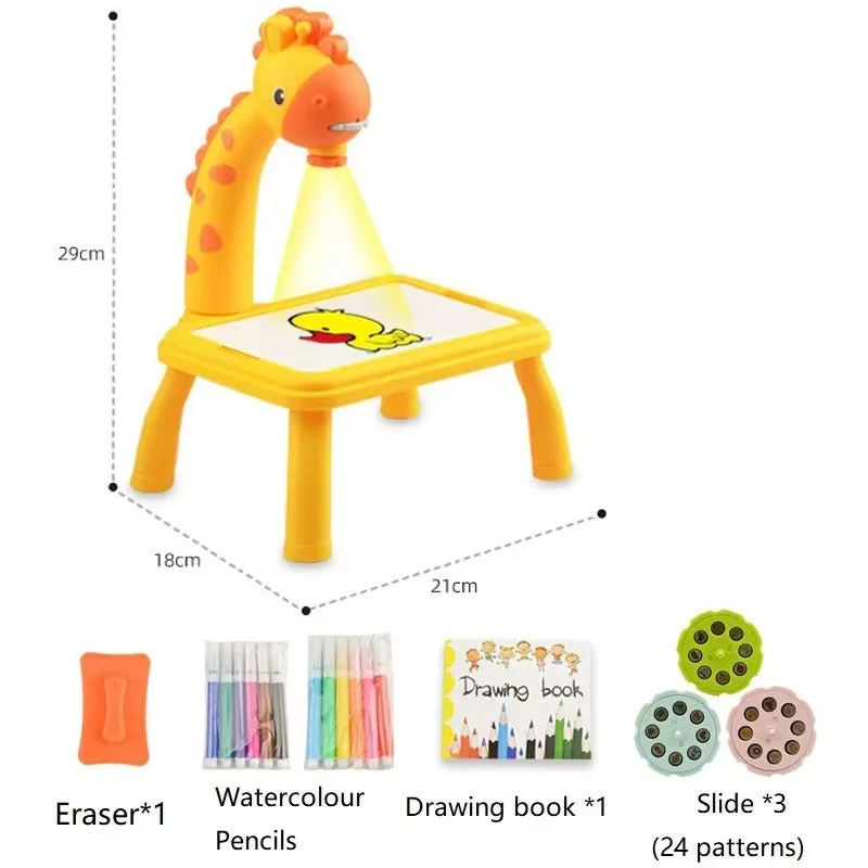 Giraffe Projector Drawing Table for Kids | Art Set KDM0827