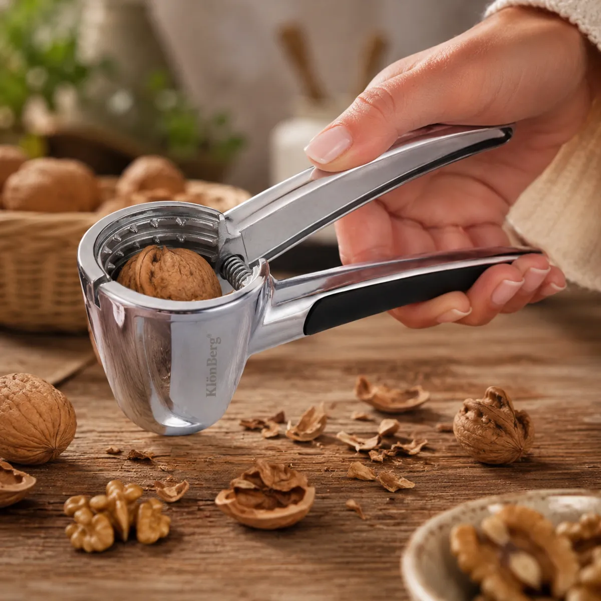 Heavy Duty Metal Nutcracker for Walnuts and Hard Shell Nuts