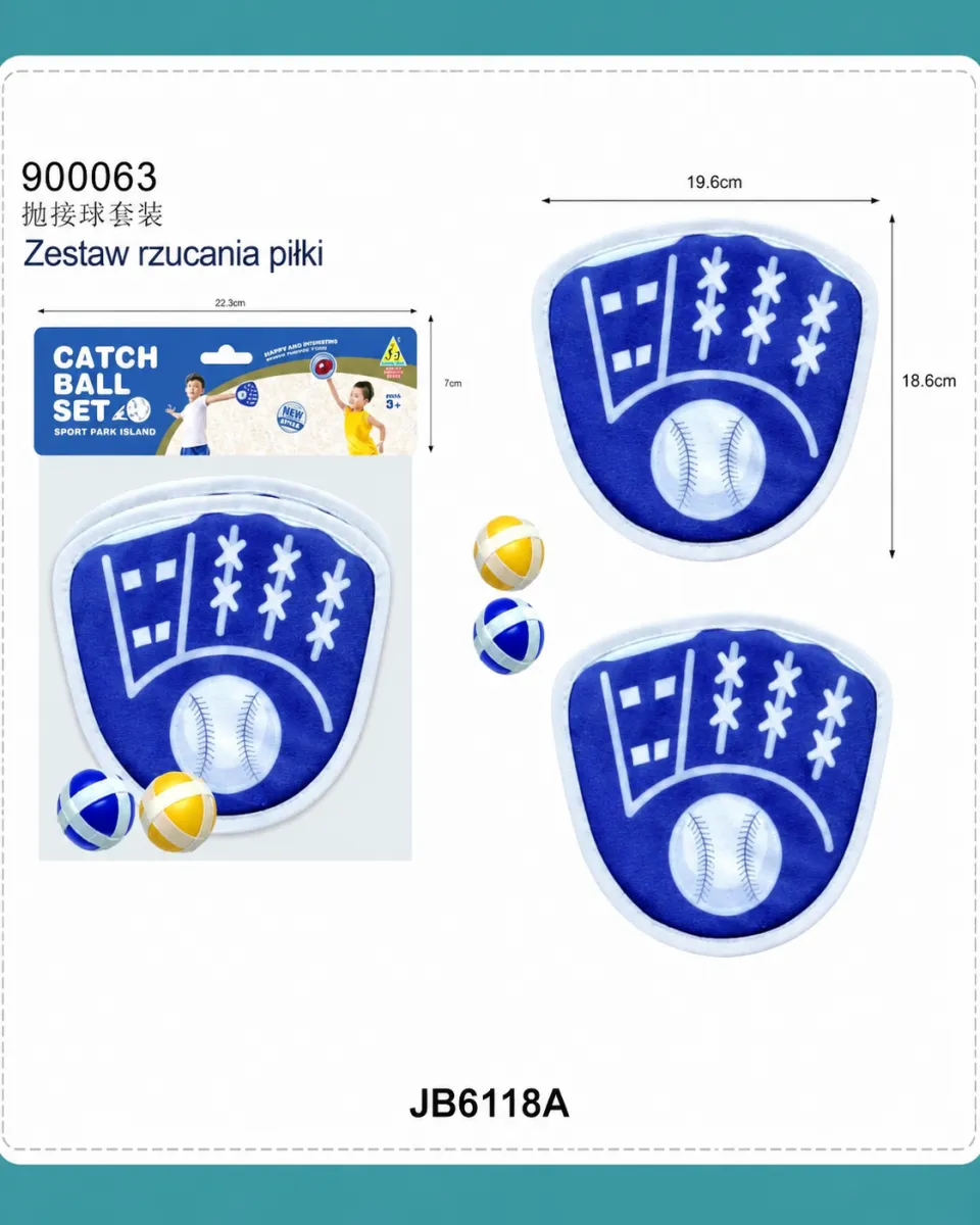 Catch Ball Set – Outdoor Throw & Catch Game with 2 Catch Pads and 2 Balls  JB6118A /