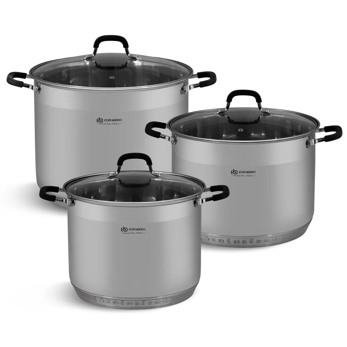 Edenberg stainless steel Cookware set 6pcs EB-520