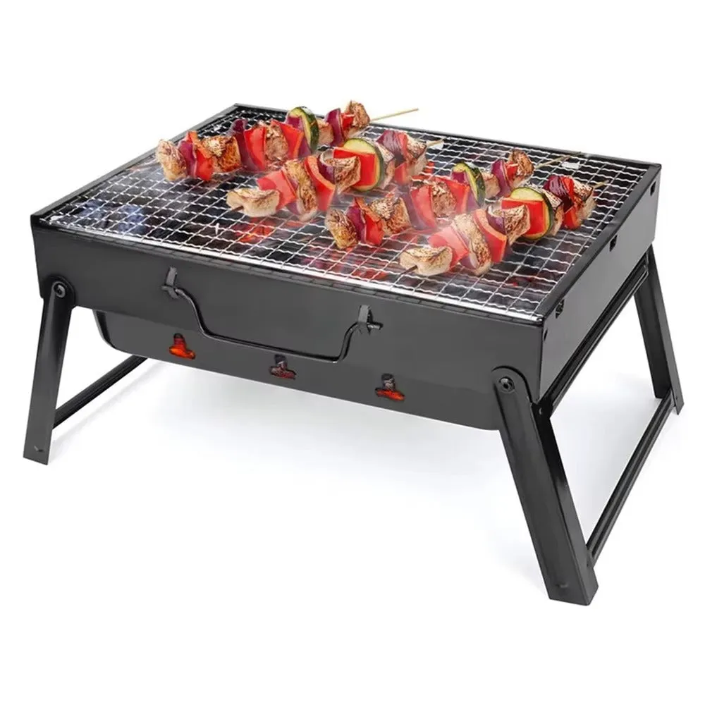 Portable Folding Charcoal BBQ Grill - Perfect for Picnics and Camping KDM0658