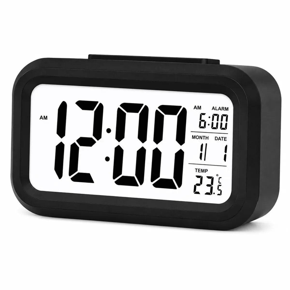 Digital Alarm Clock with LED Display, Date & Temperature-SC-1112