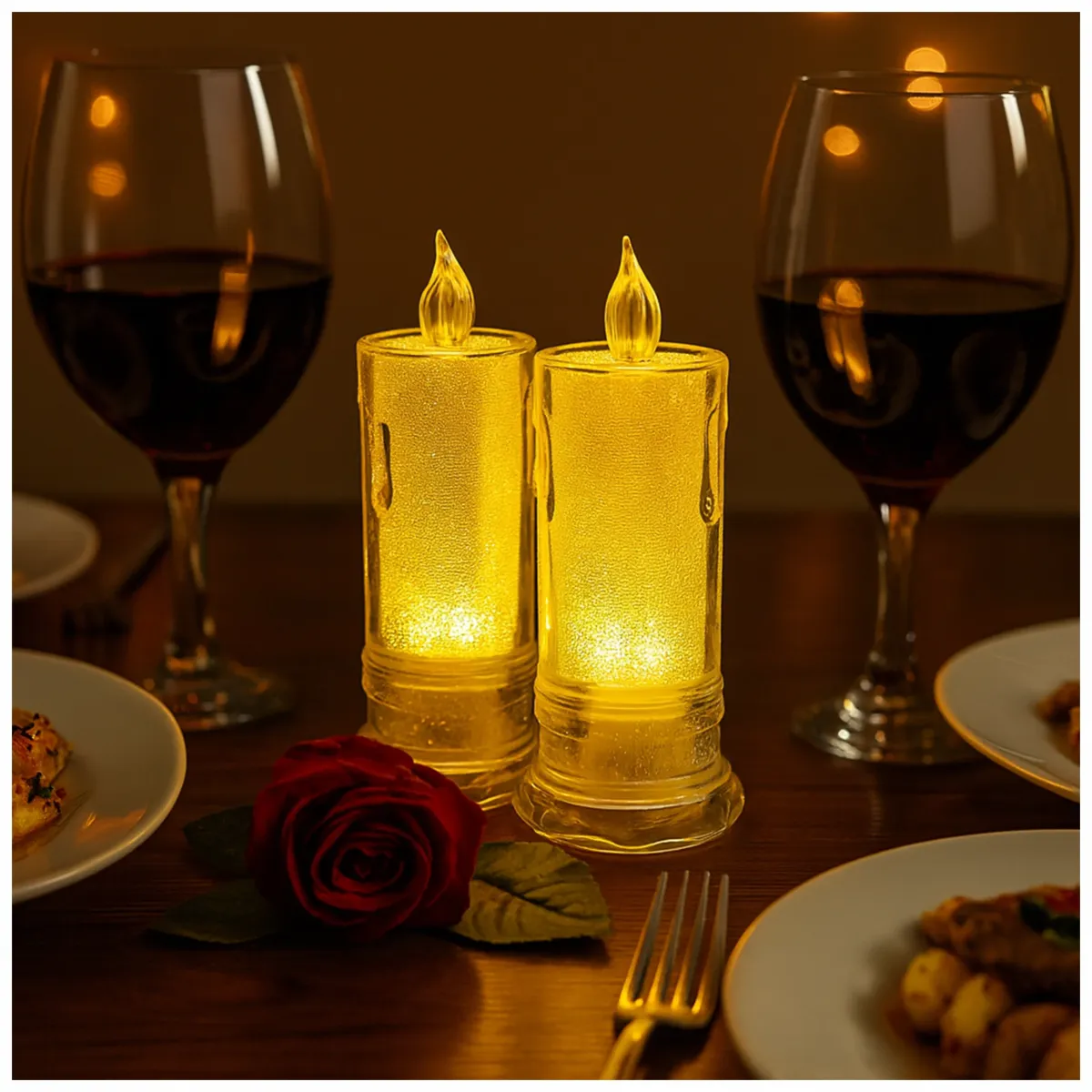 Candela LED in cristallo – 12 PZ – 4.05×10.5CM – L090589