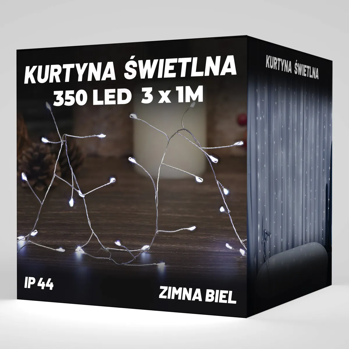 LED LIGHT CURTAIN +  350LED 3M x 1M - COLD WHITE - CP1170