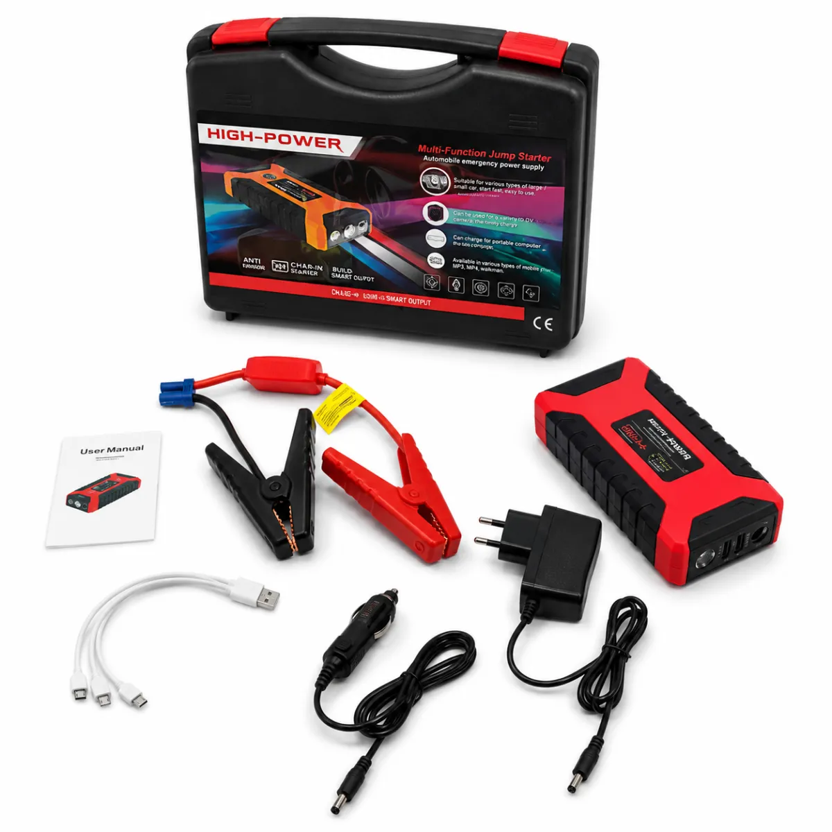 Multifunctional 12V Jump Starter – Safe Car Starting KDM0963