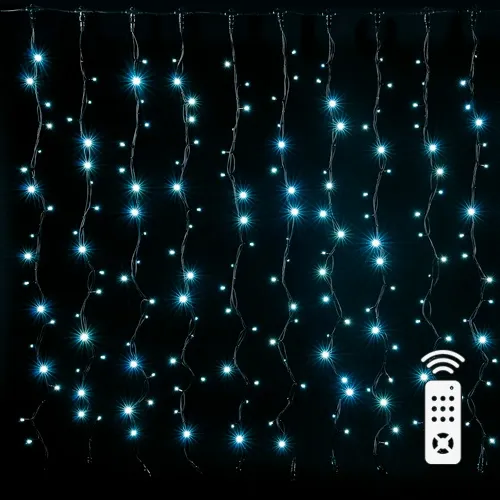 LED Curtain Garland Copper Wire 3x1m White 5V USB 100LED IP44
