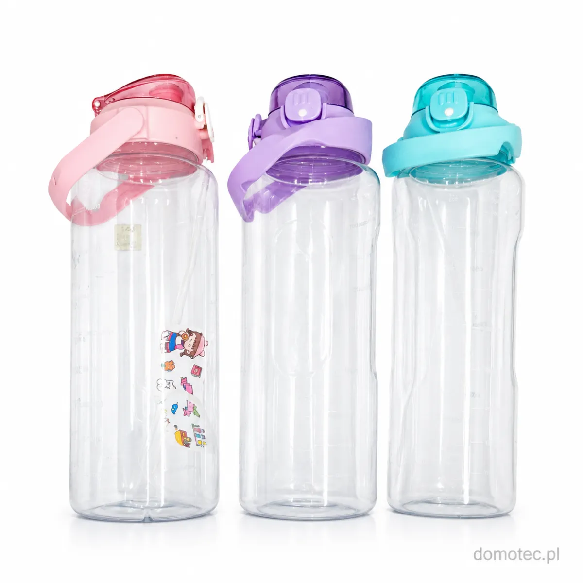 Motivational Water Bottle 2L with Straw and Time Marker KDM0432