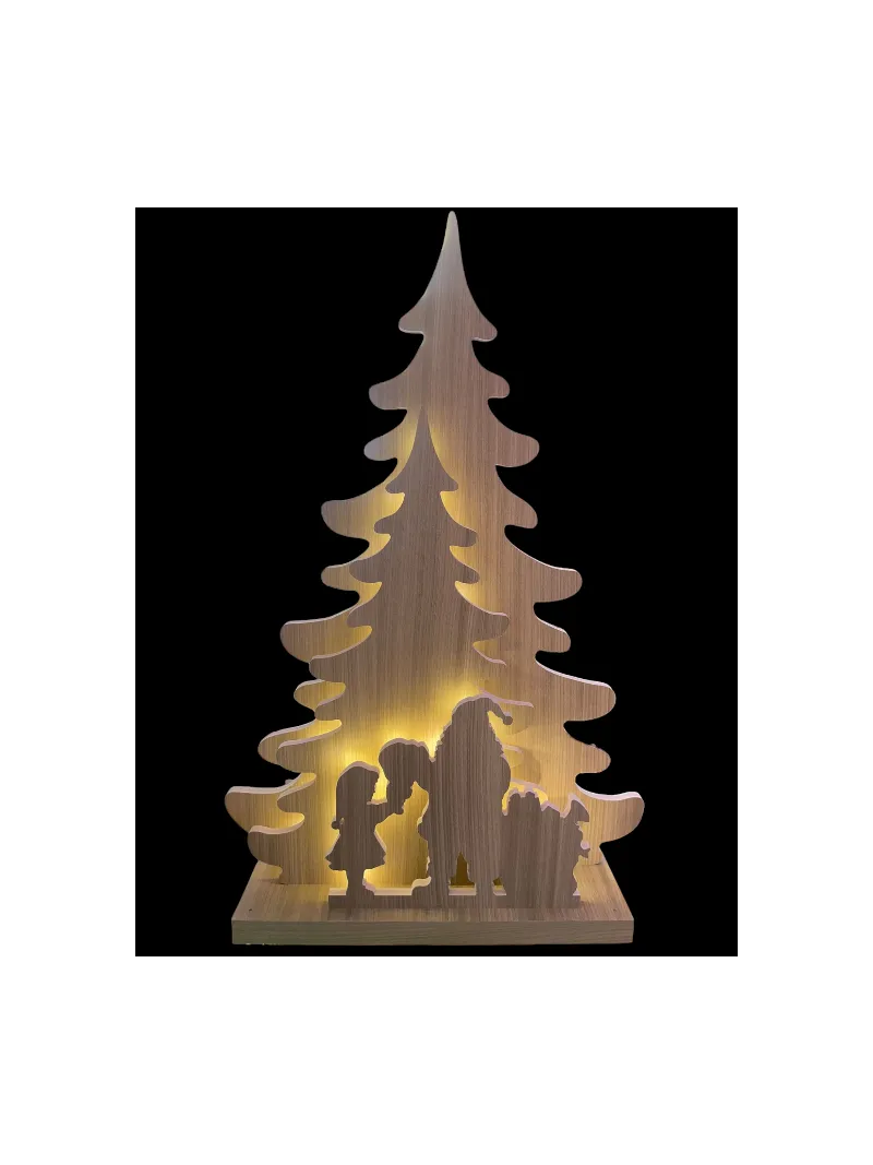 Wooden LED Christmas Ornament KYS0042