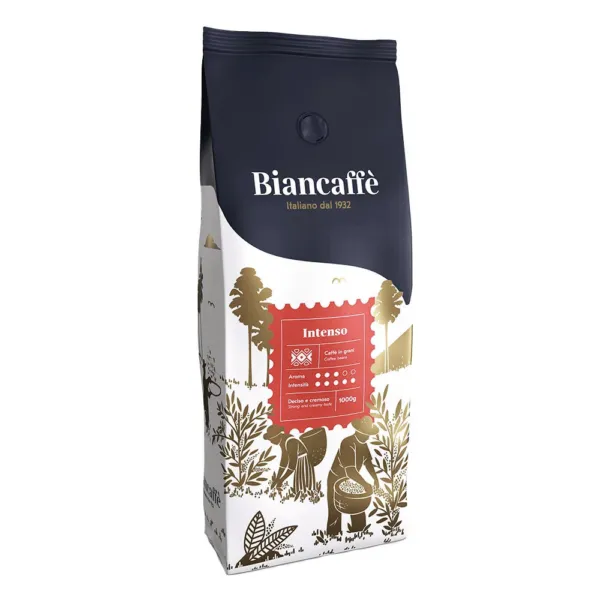 Italian Whole Bean Coffee Biancaffe Intenso 1kg